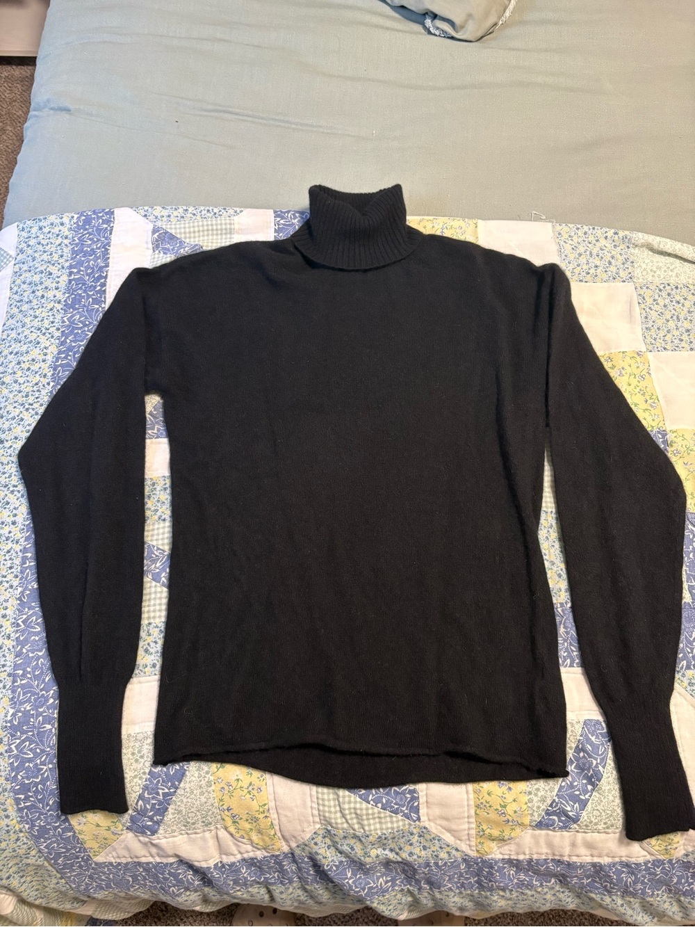 Reformation Jett Cashmere Black Turtleneck Sweater